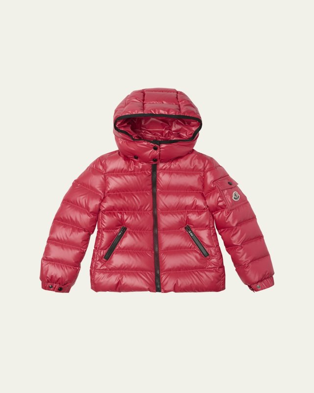 Girl's Bady Short Hooded Down Puffer Jacket, Size 4-14